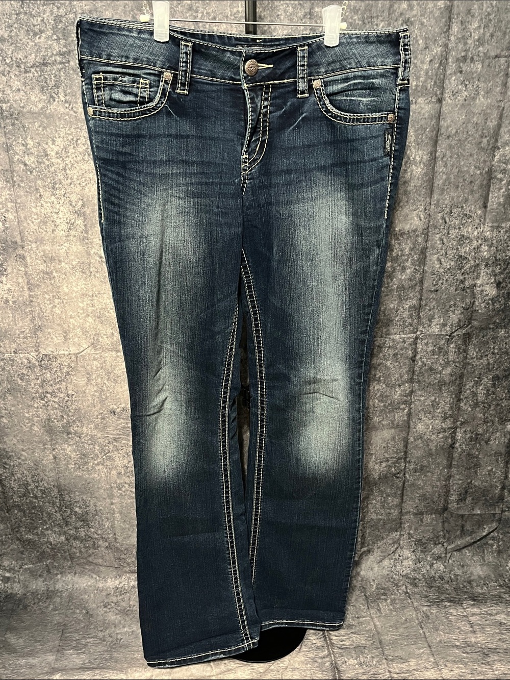 Silver Jeans Women's Boot Cut Dark Blue Denim
